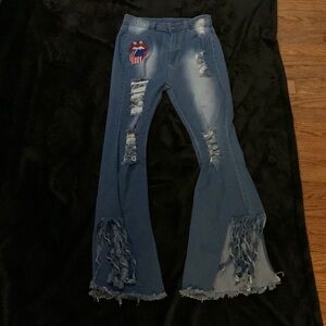 Bellbottom Jeans, With American symbol at top